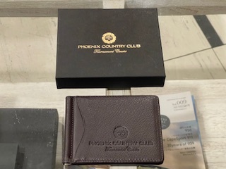 ■未使用! 希少 国内最高峰「ダンロップフェニックストーナメント」スコアカバー スコアケース 茶革 名刺入れにも拍卖