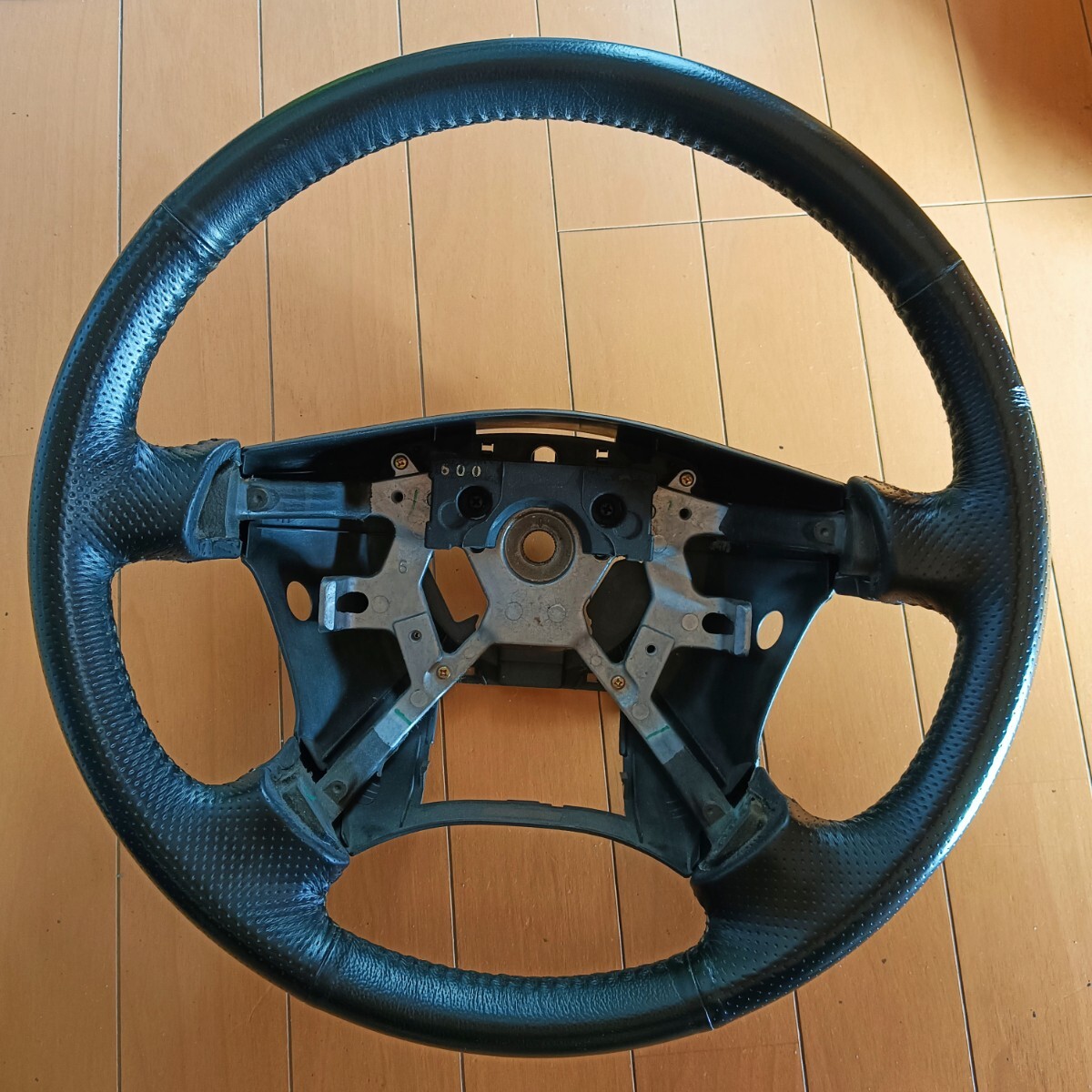 日産 純正 ステアリング ホイール 本体 エルグランド E51 NE51 レザー 本革巻き ブラック/黒 ハイウェイスター ハンドル AUTECH カスタム拍卖