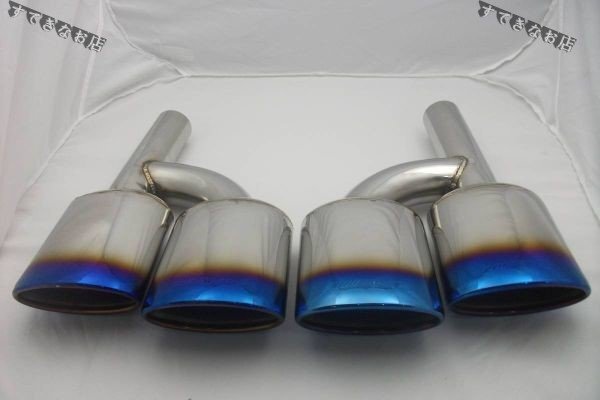 特売!BENZ ベンツ C63 AMG W204 2本出し ステンレス製 焼けブル マフラーカッター 2個セット拍卖