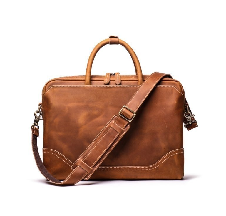 美品★ビジネスバッグ 本革 ブリーフケース メンズ 本革 レザー 出張 通勤に 軽量 革 a4 通勤 就活 2way ヌメ革 手作り 大容量拍卖