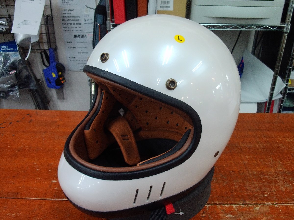 マルシン ネオレトロ フルフェイス DRILL パールホワイト Lサイズ 未使用・新品!拍卖