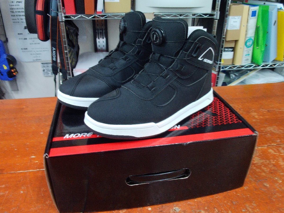 SCOYCO スコイコ MT074 ライディングシューズ 黒/白 JAPAN FIT 25.0㎝拍卖