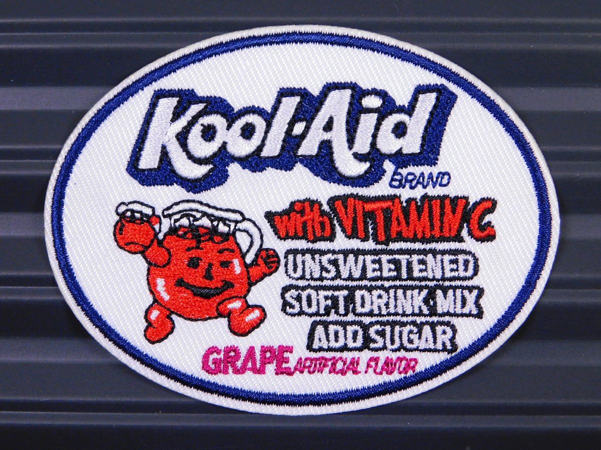 ◆送料\110◆【Kook-Aid・クールエイド】※《アイロン刺繍ワッペン》 企業柄 アメリカン雑貨 刺繍ワッペン アイロンワッペン拍卖