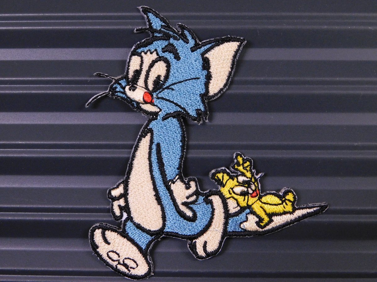 ◆送料\110◆【TOM AND JERRY・トムとジェリー】※《アイロン刺繍ワッペン》 アメリカン雑貨 刺繍ワッペン アイロンワッペン拍卖