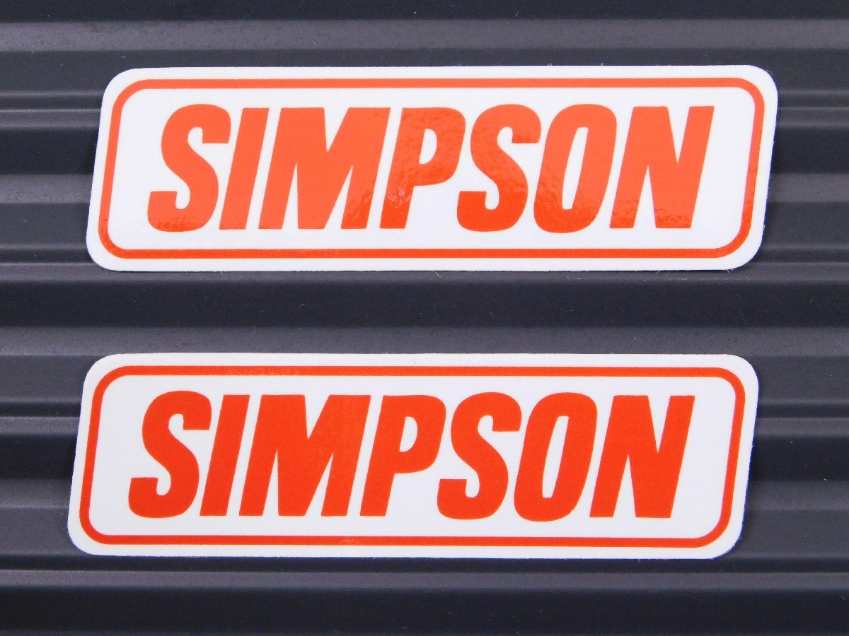 ◆送料\110◆【SIMPSON・シンプソン】※《レーシングステッカー/2枚セット》 (品番ms031) アメリカン雑貨 ガレージ拍卖