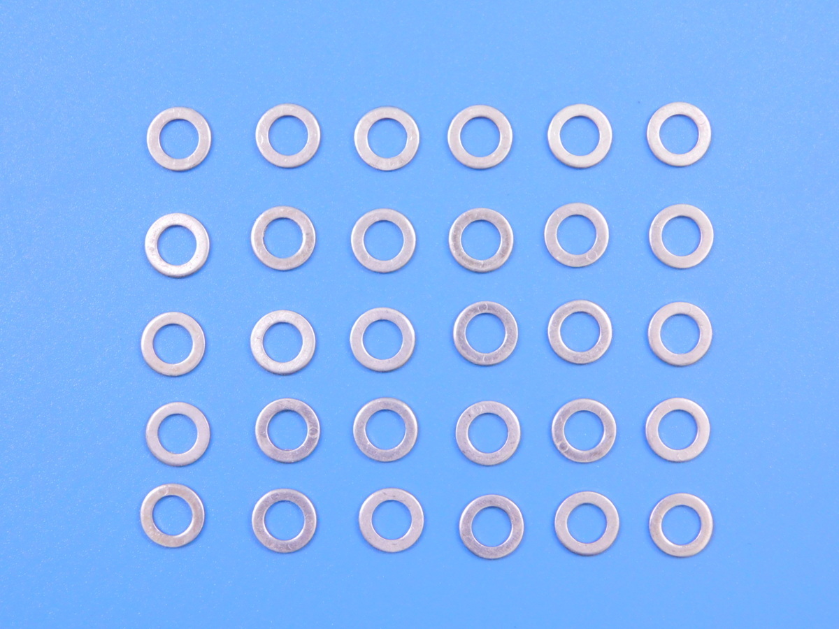 【アルミワッシャー・M8×.30個】※ (外径14・内径8・厚み1.5mm)拍卖