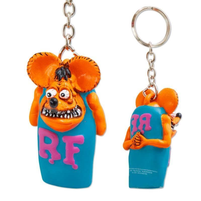 ◆送料\260◆【Rat Fink・ラットフィンク】※《ライターキャップ / 蛍光オレンジ》 RAF253GO MOONEYES キーリング キーホルダー拍卖