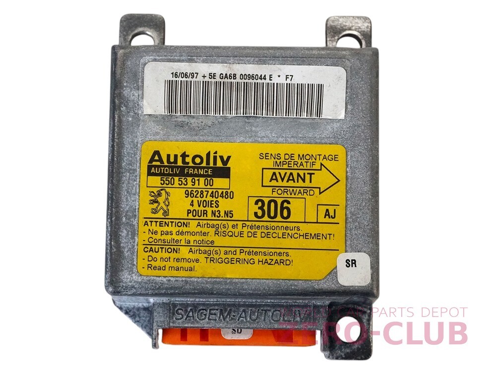 『プジョー 306 N5C RFV用/純正 エアバッグコンピューター CPU』【1583-73337】拍卖