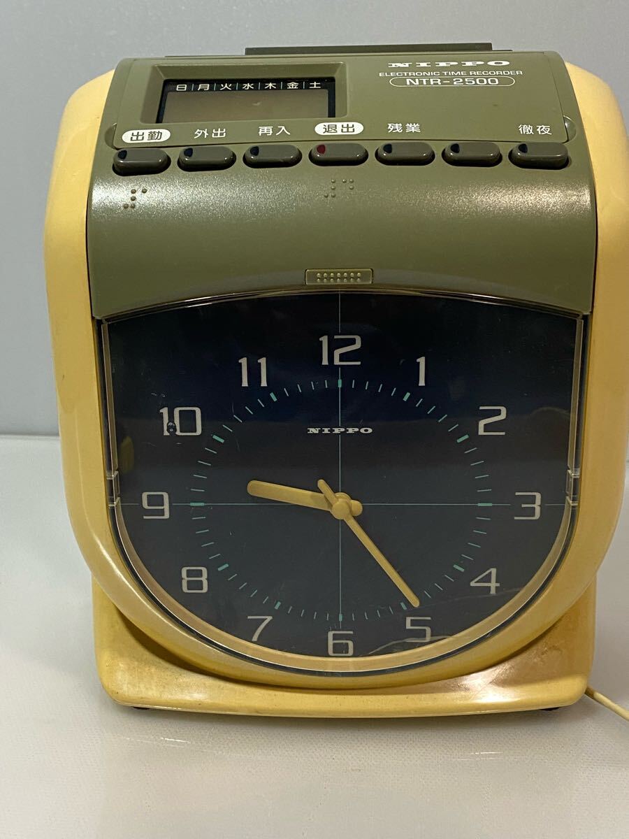 H3-2-5032318 動作品 NTR-2500 タイムレコーダー ニッポー NIPPO 電子タイムレコーダー タイムカード インクリボン交換必要 拍卖