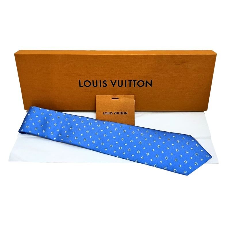 LOUIS VUITTON ルイヴィトン ネクタイ・LV デュアル 8CM M79430 ネイビー シルク100% メンズ 【新品】 22503K418拍卖