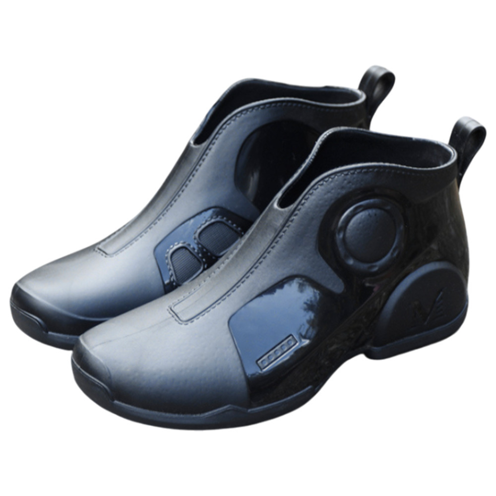 ☆ ブラック ☆ 44(27cm) ☆ 一体成型レインシューズ 完全防水 レインシューズ ショート 防水 防水シューズ 作業靴 ゴム靴 雨靴拍卖