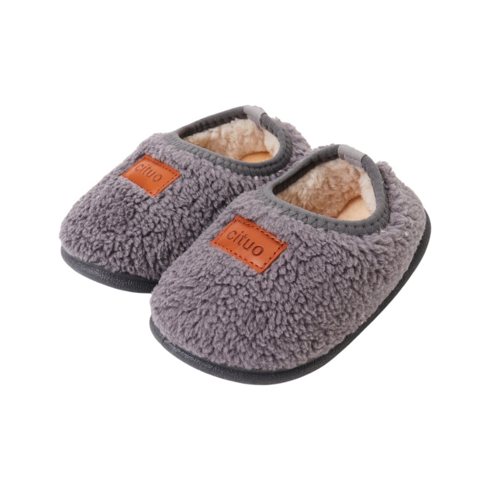 ☆ タイプB×グレー ☆ 16cm ☆ ルームシューズ 子供 pmykidsho02 ルームシューズ キッズ ボア ベルベット スリッパ キッズスリッパ拍卖