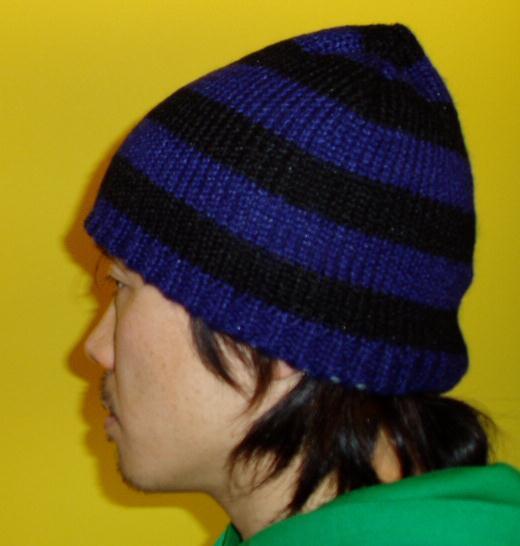 1 / 2 Cloodsリバーシブルニットワッチ 男女兼用 GRY ボーダー×ミックス拍卖