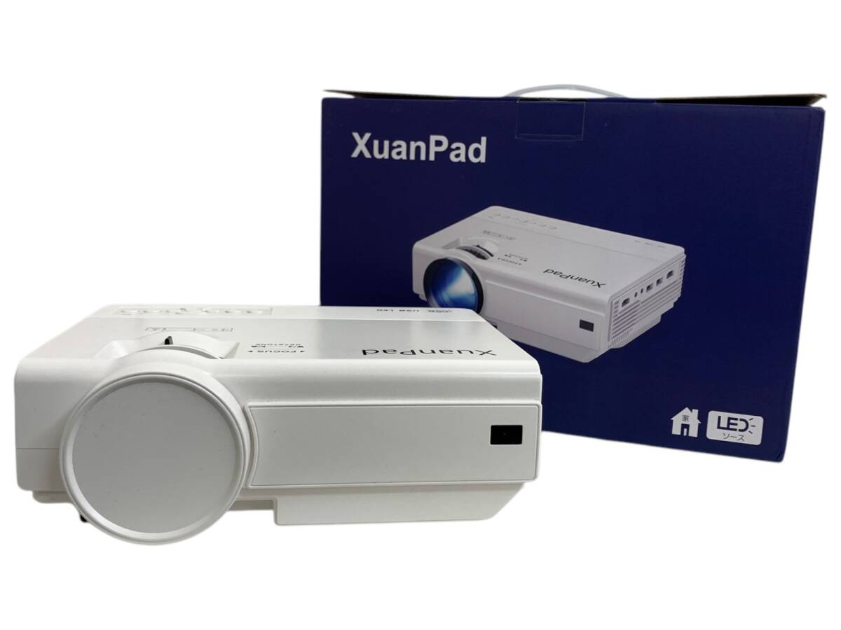 XuanPad LCDプロジェクター リモコン付き 小型 ビデオプロジェクター M8-F ホワイト 家電/004拍卖