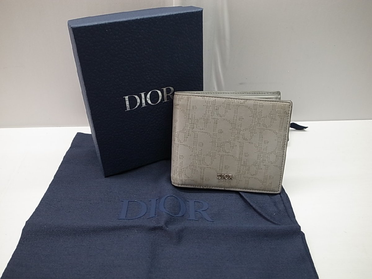 【DIOR】ディオール オブリーク トロッター 2つ折り財布 コインケース付拍卖