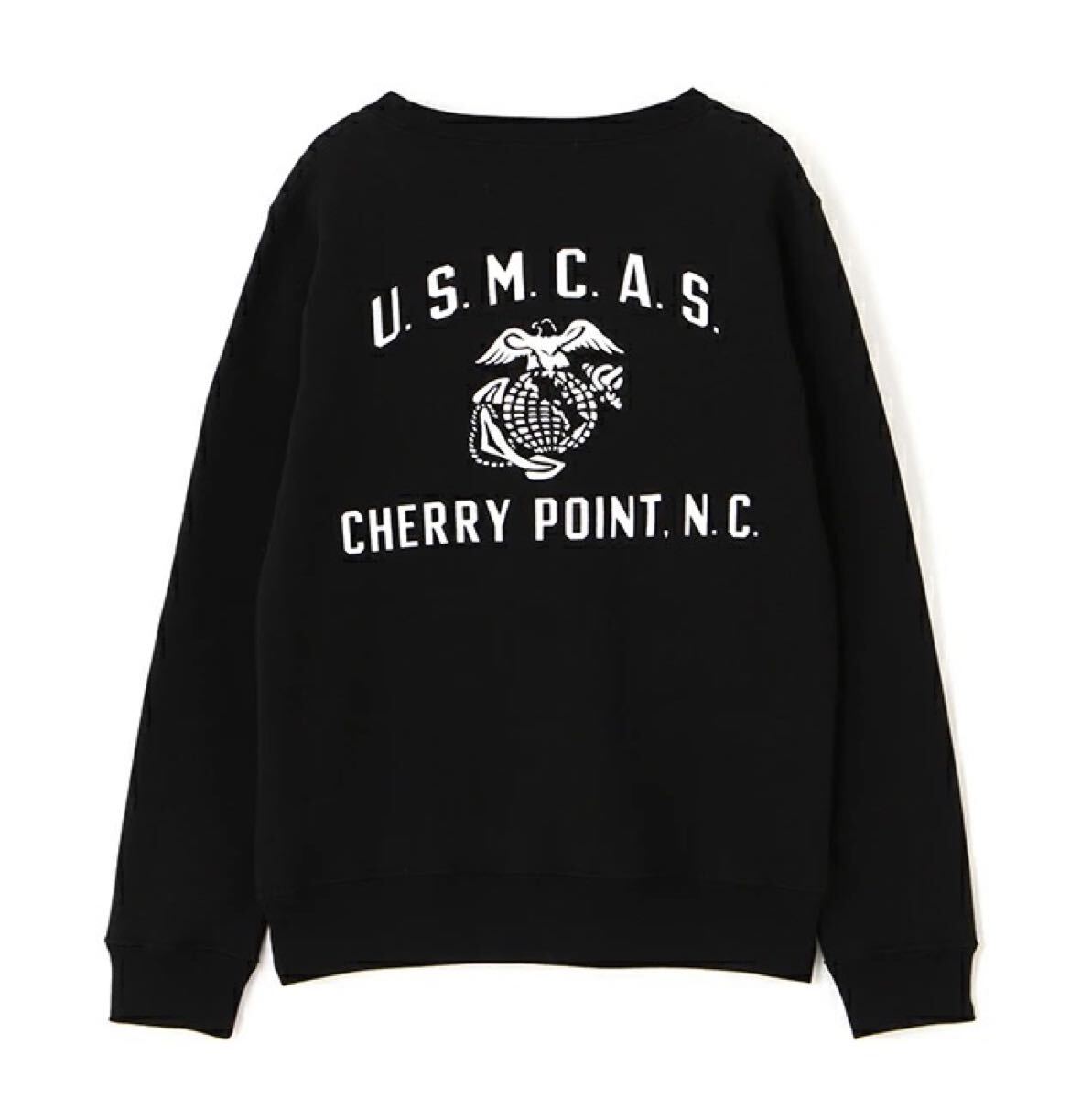 新品 AVIREX アヴィレックス スウェット M 黒 CREWNECK SWEAT ミリタリー拍卖