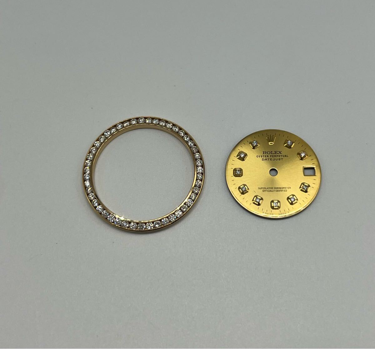 ロレックス ROLEX デイトジャスト シャンパン文字盤 幅約24mm 68273G ダイヤインデックス アフターダイヤベゼル 幅30mm 14K 3.7g ボーイズ拍卖