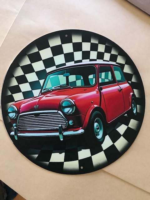 かわいい!オフ会で目立つ クラシック MINIロゴ アルミアート看板 お部屋に・ガレージに! 送料サービス JCW クーパー モーリス拍卖