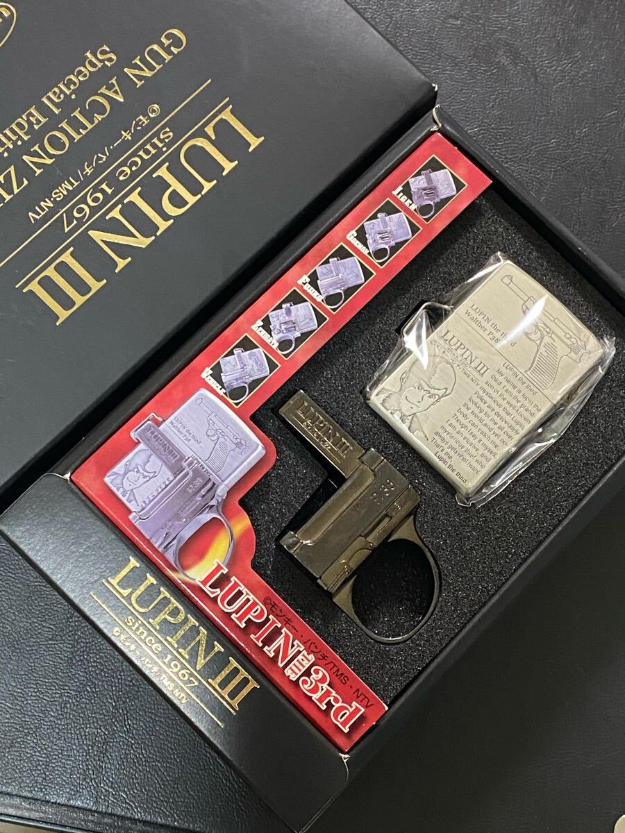 zippo ルパン三世 ガンアクション ワルサー ヴィンテージ 2000年製 ③ LUPIN III GUN ACTION シリアルナンバー NO.5551 専用ケース 保証書拍卖