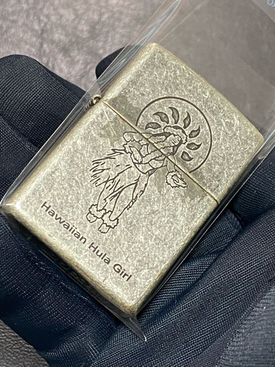 zippo フラダンス 両面デザイン 特殊加工 希少モデル ヴィンテージ 2002年製 シルバーインナー 2002年製 拍卖