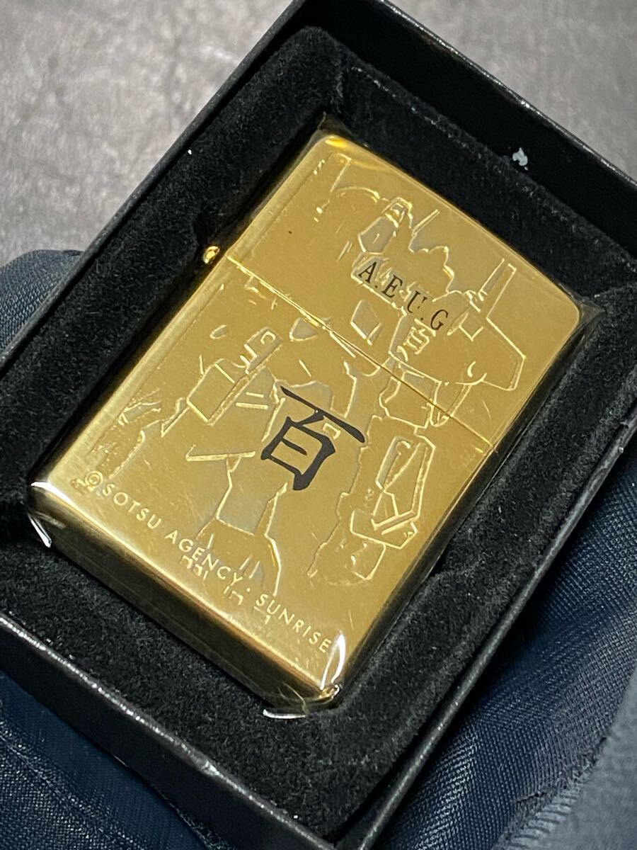 zippo 機動戦士 ガンダム 百式 限定2000個 ゴールド 希少モデル 2004年製 GUNDAM GOLD シリアルナンバー NO.1722/2000 ケース 保証書付き 拍卖