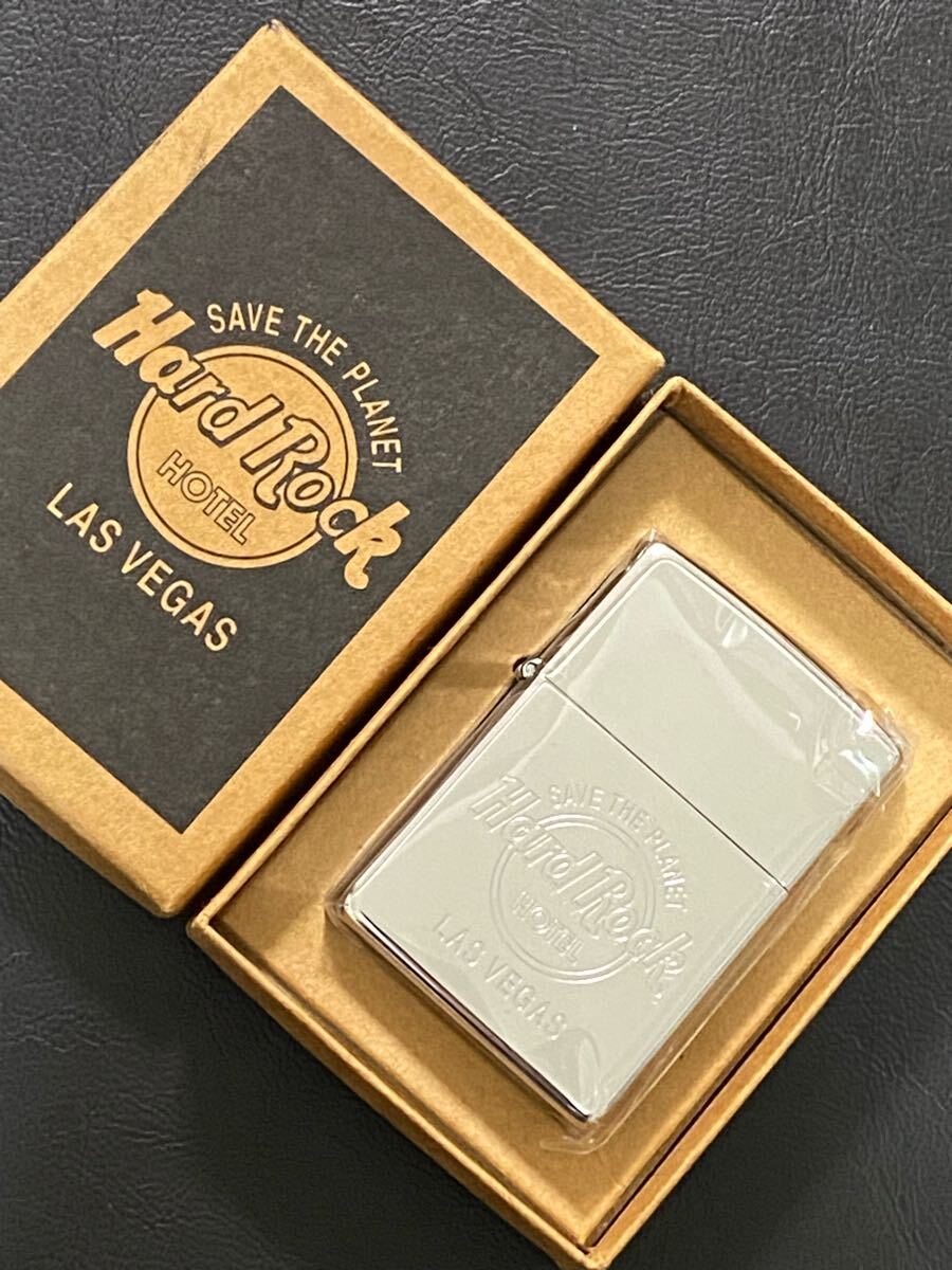 zippo Hard Rock HOTEL LAS VEGAS シルバー ヴィンテージ 1996年製 ハードロックホテル シルバーインナー 1996年製 専用ケース 保証書付き 拍卖