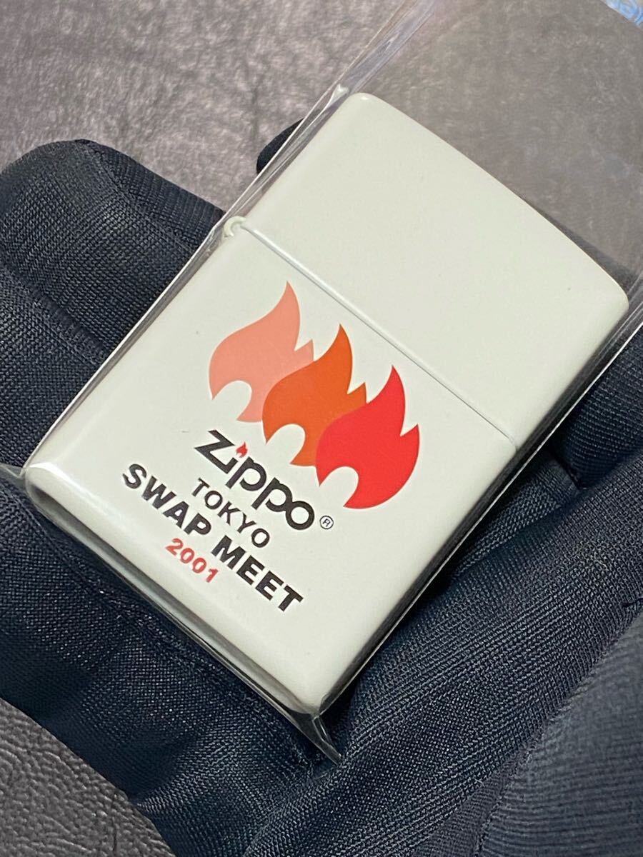 zippo 東京 スワップミート ヴィンテージ ホワイト 希少モデル 2000年製 TOKYO SWAP MEET シルバーインナー 2000年製 拍卖