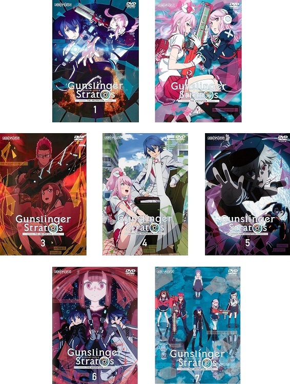 【中古】《ケースなし》●ガンスリンガーストラトス 全7巻セット s10378【レンタル専用DVD】拍卖