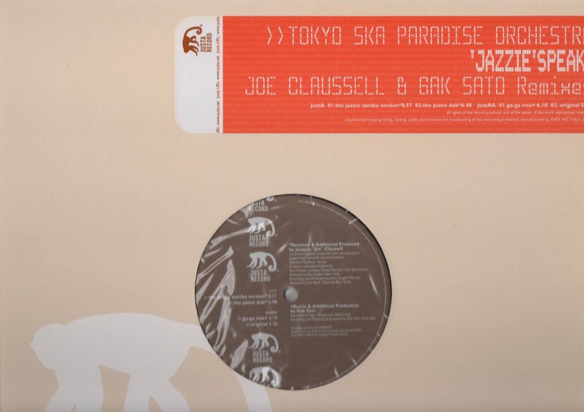 【廃盤12inch】Tokyo Ska Paradise Orchestra / JAZZIE SPEAKS REMIXES拍卖