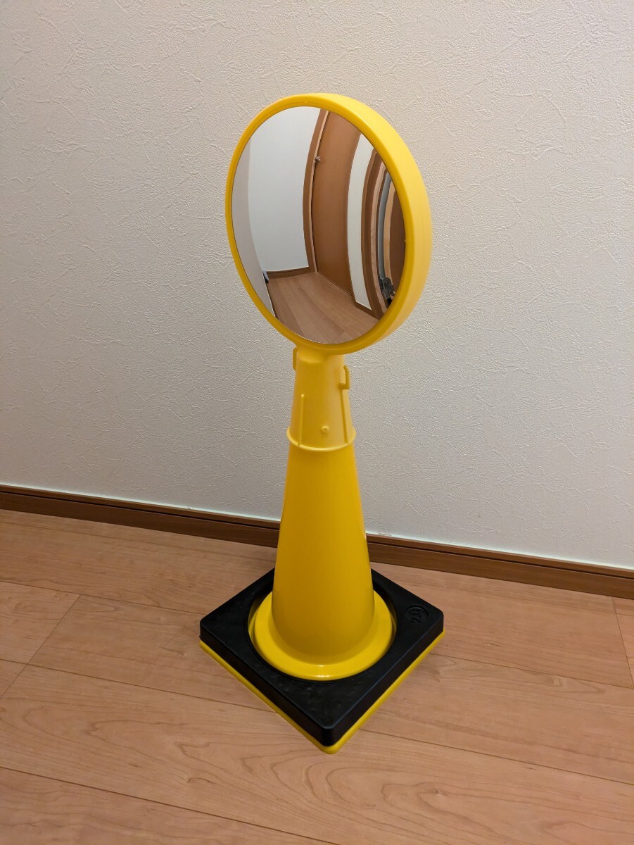 【送料込み】カーブミラー・ミニコーン・重り・セット・黄・カラーコーン☆出入口・事故防止・駐車場・店舗・整備工場・私有地・防犯・安全拍卖