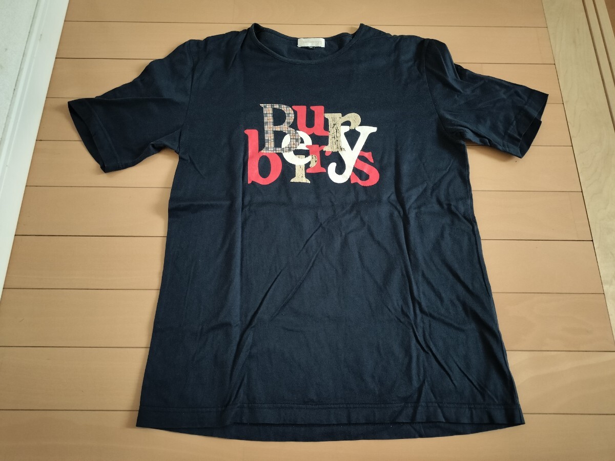 バーバリー Burberrys 半袖 Tシャツ 紺色 M スカーフ セット BURBERRY拍卖