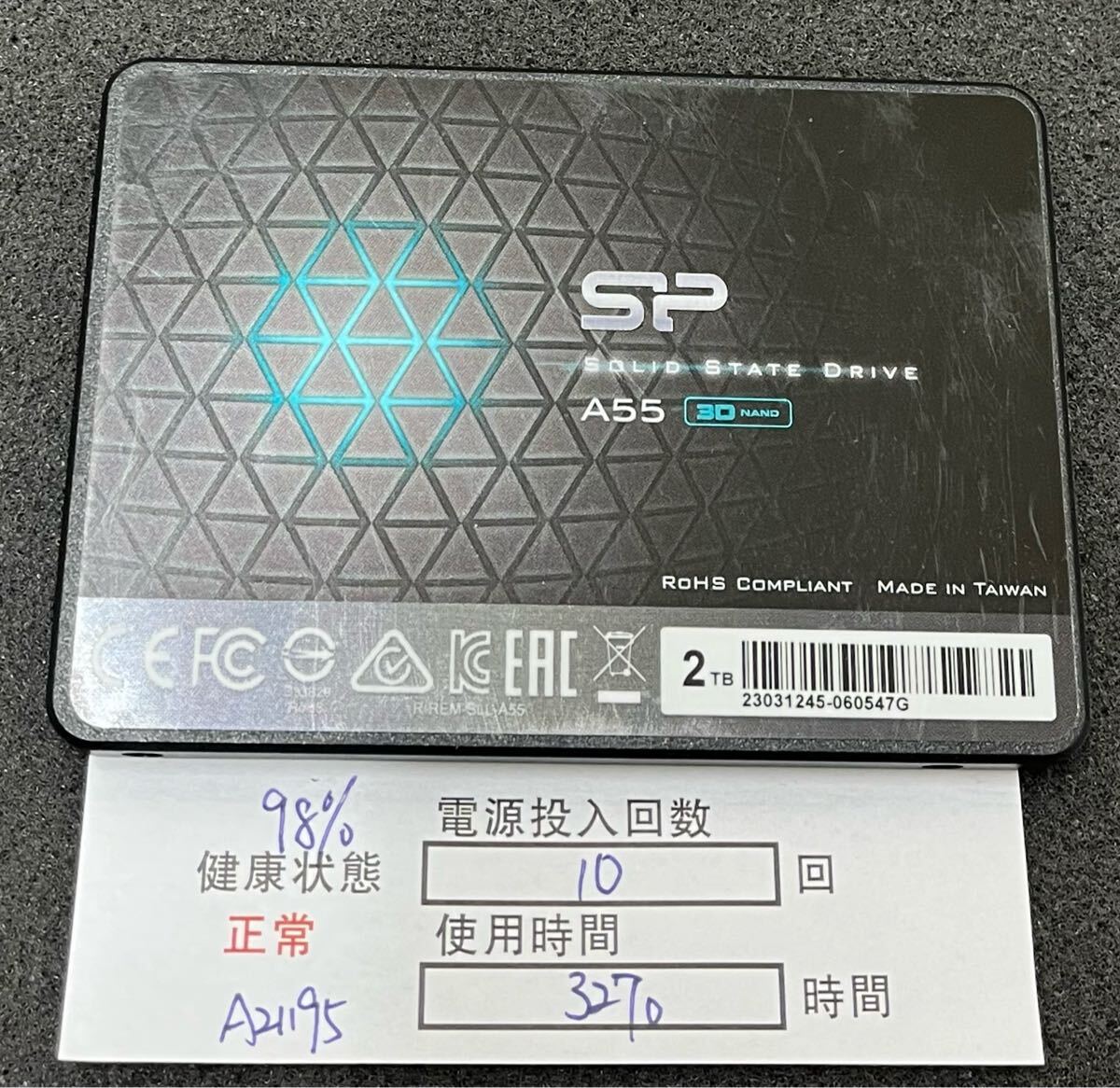 A21195/中古品 /2.5インチSATA SSD/SP/2TB /動作確認済み /返品返金対応 /納品書発行可(商品説明文ご確認下さい)拍卖