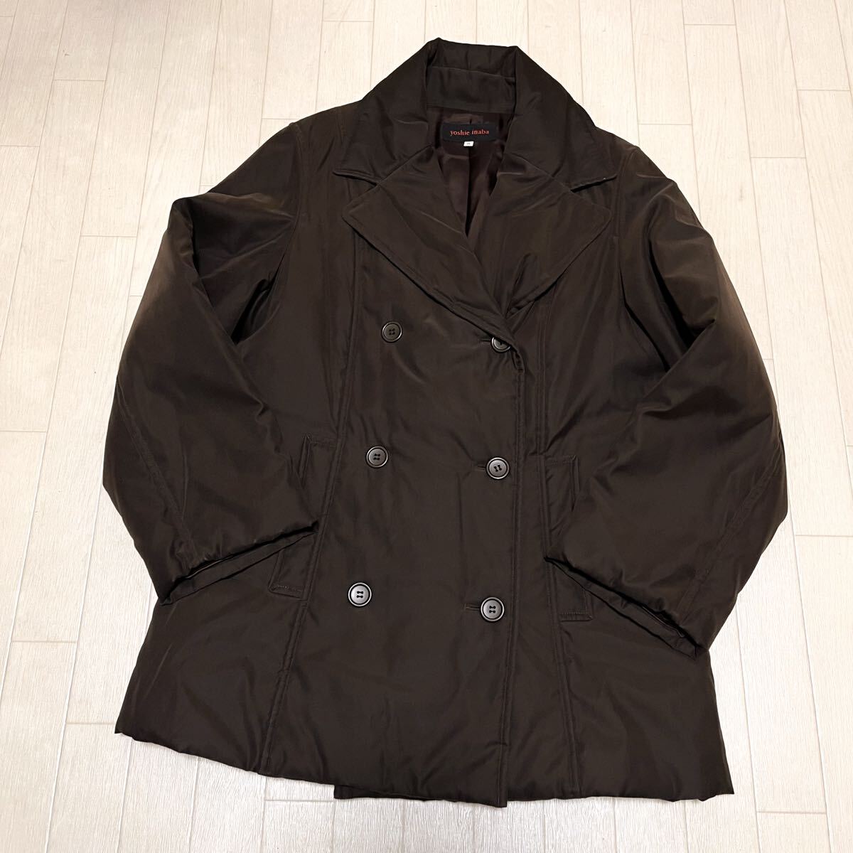 K19★ yoshie inaba ヨシエイナバ チェスターコート ハーフコート ダブルボタン 中綿入り アウター 9 ブラウン レディース拍卖