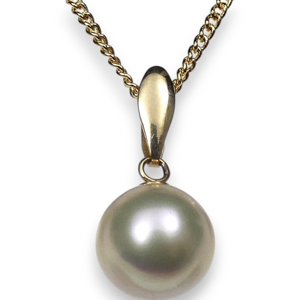 18金(K18)アコヤ本真珠ペンダントトップ 8.5mm大珠花珠レベル上質特選品 あこやパール国産即決 送料無料!B164拍卖