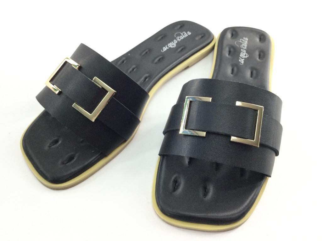 センターバックルフラットサンダル ゆったり幅広 ふかふか中敷き LLサイズ 25.0cm~25.5cm ワイズ4E ブラック 夏拍卖