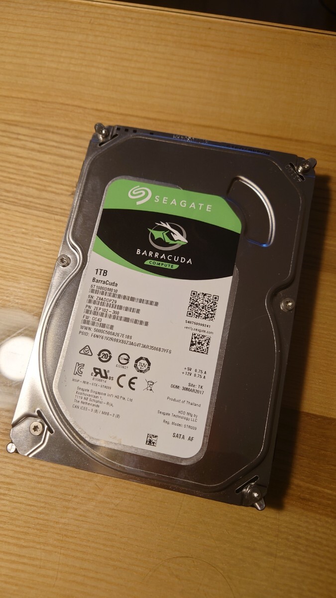 BARRACUDA HDD SEAGATE ハードディスク ST1000DM010 SATA 1TB拍卖
