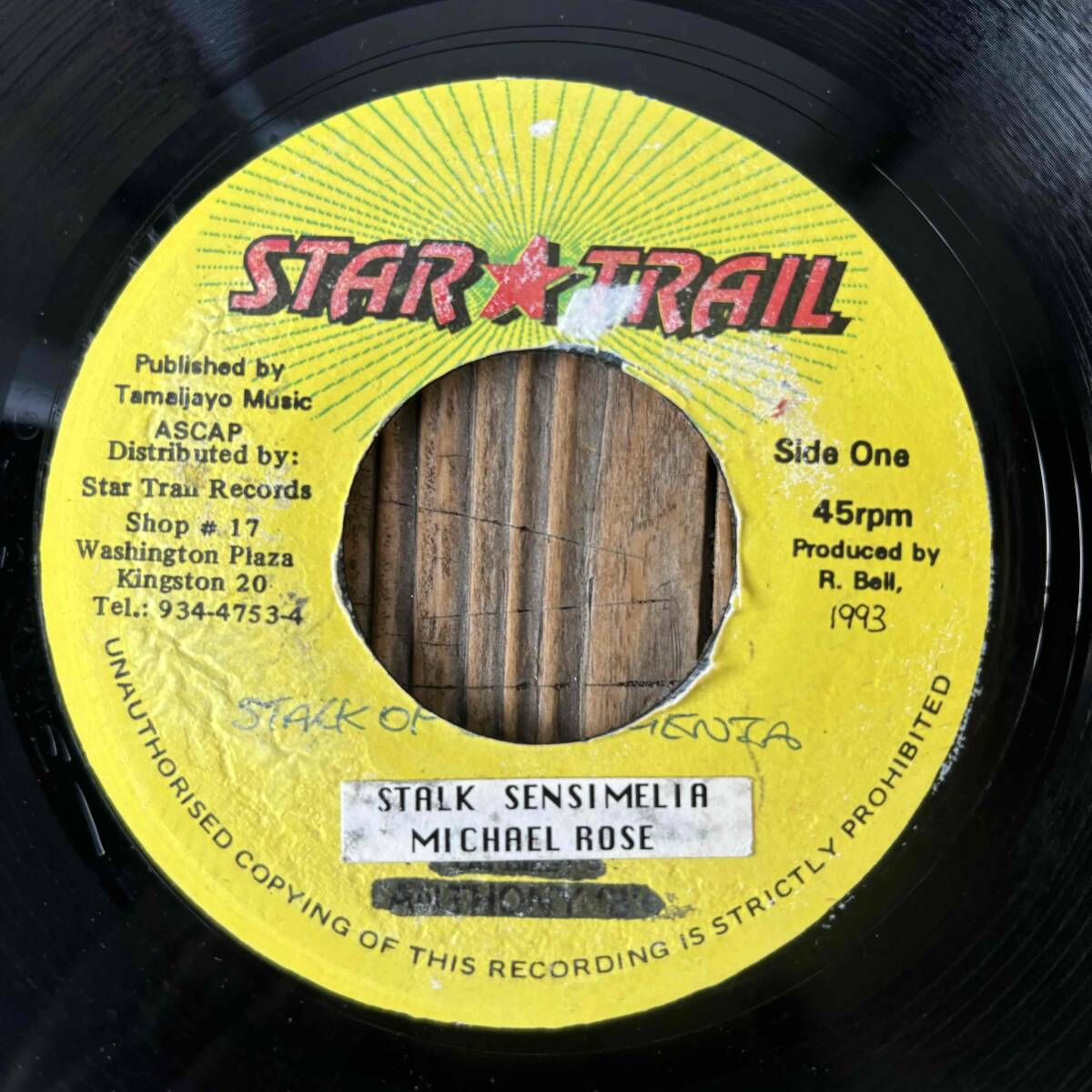 ★Big Tune!セルフリメイク!MUST!FULL UP riddimの鉄板Ganja Tune!【Michael Rose - Stalk Of Sensimenia】7inch Star Trail JA拍卖
