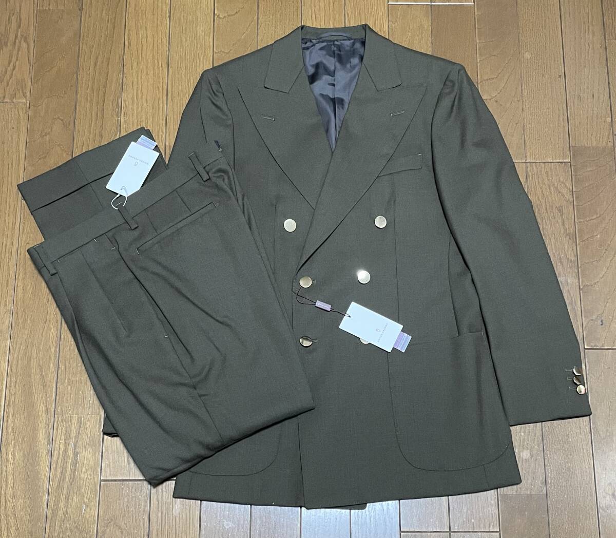 ★未使用完品★2024AW UNITED ARROWS ダブル金ボタンスーツ ダークブラウン サイズ「46」商品タグ付 ユナイテッドアローズ ★格安★拍卖