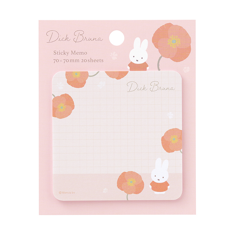 【即決】▽ミッフィー 付箋▽ マルアイ ブルーナ ふせん 方眼入り フラワー お花 ピンク キャラクター 20枚入り メモ メッセージ / FS-MY5P拍卖