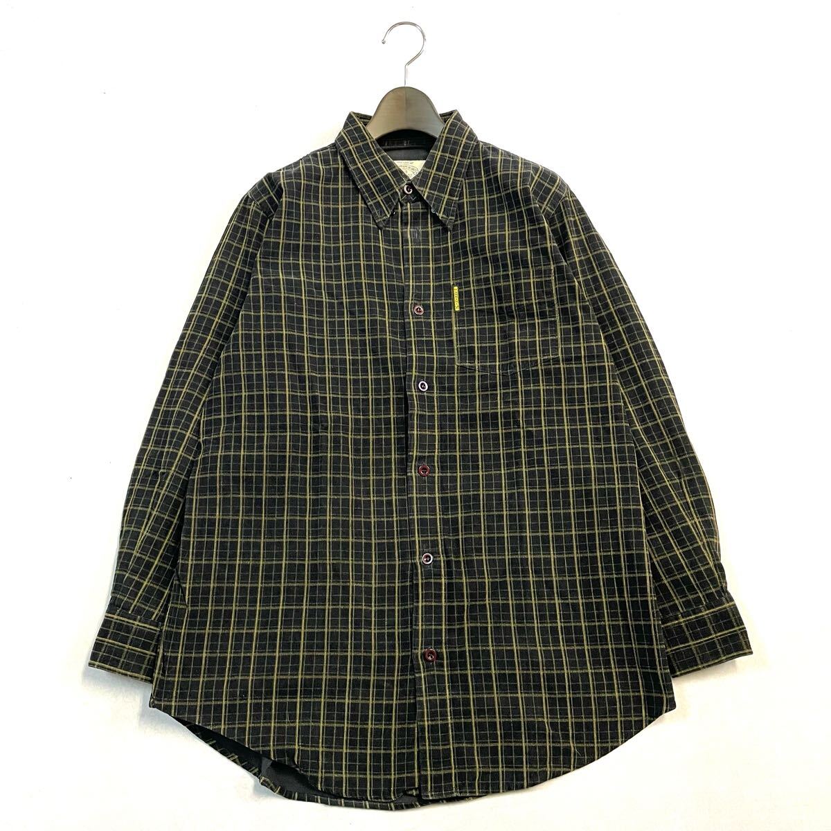 K ○ 人気モデル!! 'イタリア製' ARMANI JEANS アルマーニ 長袖 チェック柄 COTTON100% ボタンシャツ size:M メンズ トップス 紳士服拍卖