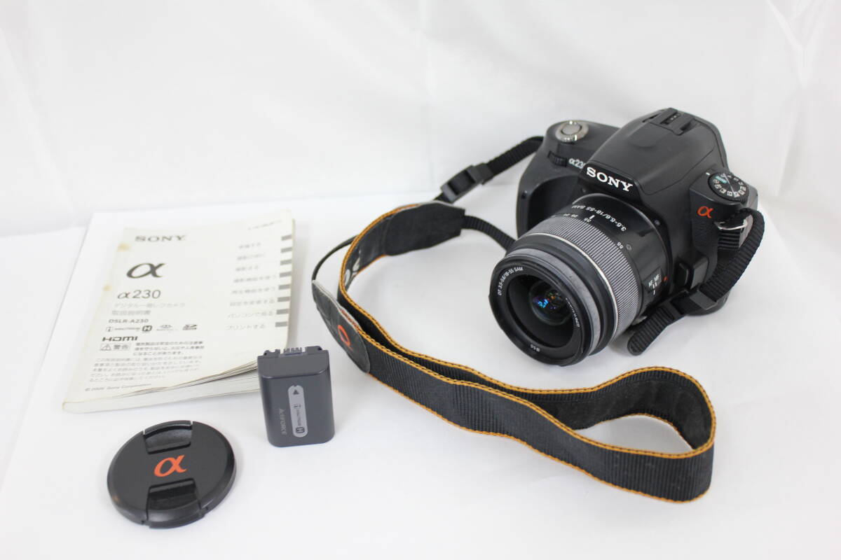 【返品保証】 ソニー SONY α DSLR-A230 18-55mm F3.5-5.6 バッテリー付き デジタル一眼 M4737拍卖