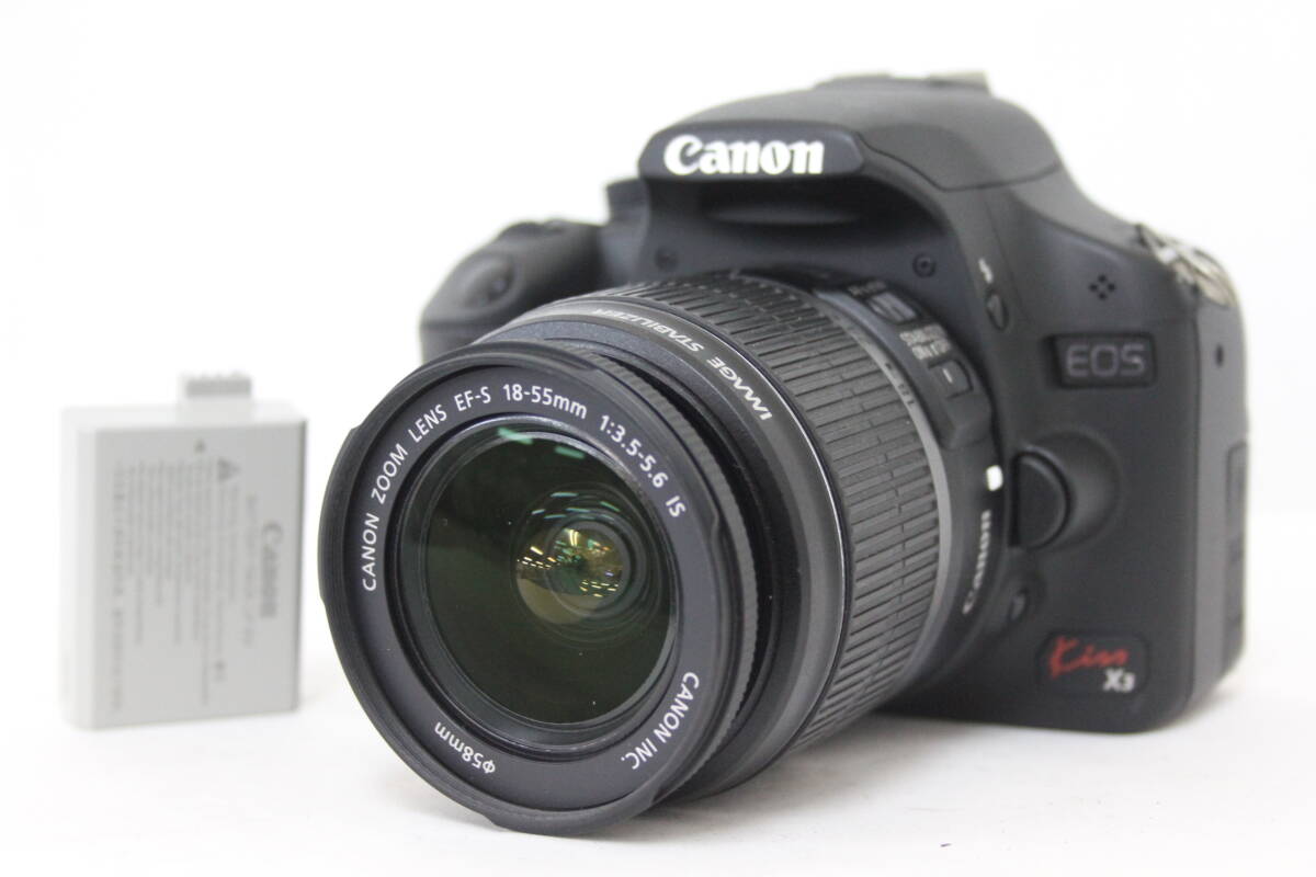 【返品保証】 キャノン Canon EOS Kiss X3 EF-S 18-55mm F3.5-5.6 IS バッテリー付き デジタル一眼 M4707拍卖