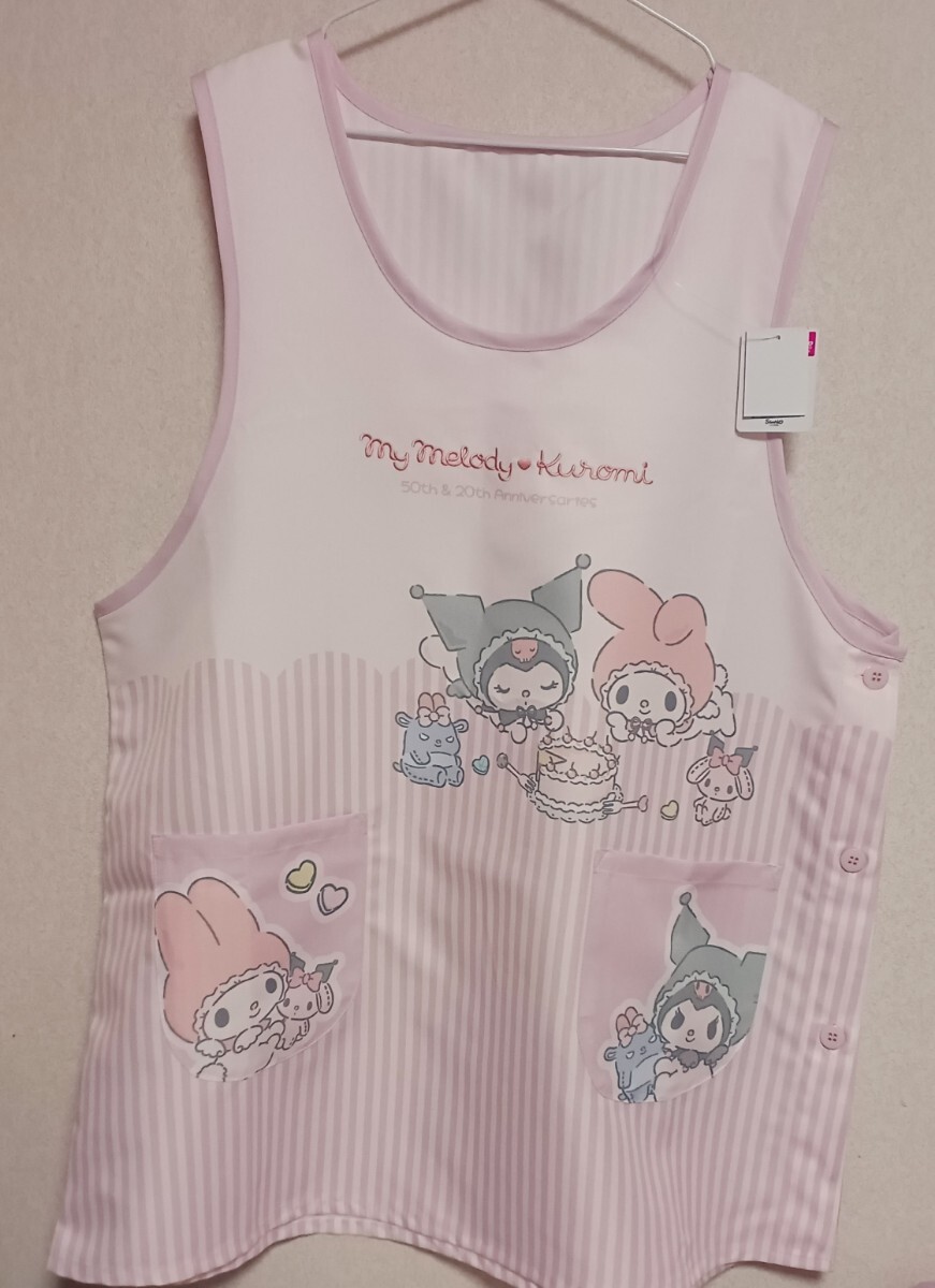 新品送料無料 マイメロディ エプロン 大人用 保育士 介護士 3L-4L 大きいサイズ マイメロ クロミちゃん拍卖