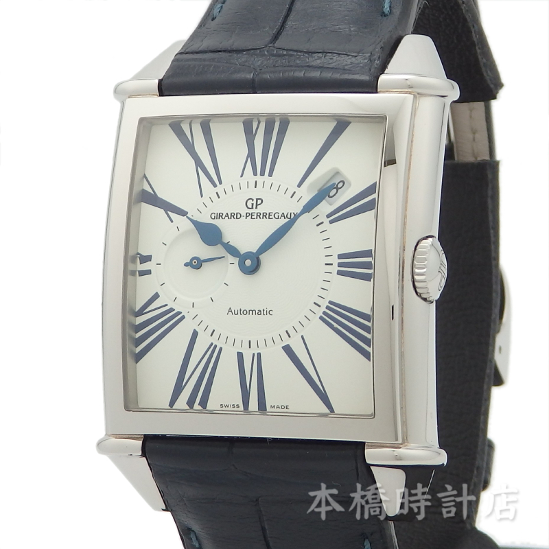 【中古】ジラール・ペルゴ GIRARD-PERREGAUX GP ヴィンテージ1945 日本100本限定 ジャパンブルー ホワイト文字盤 OH済み拍卖