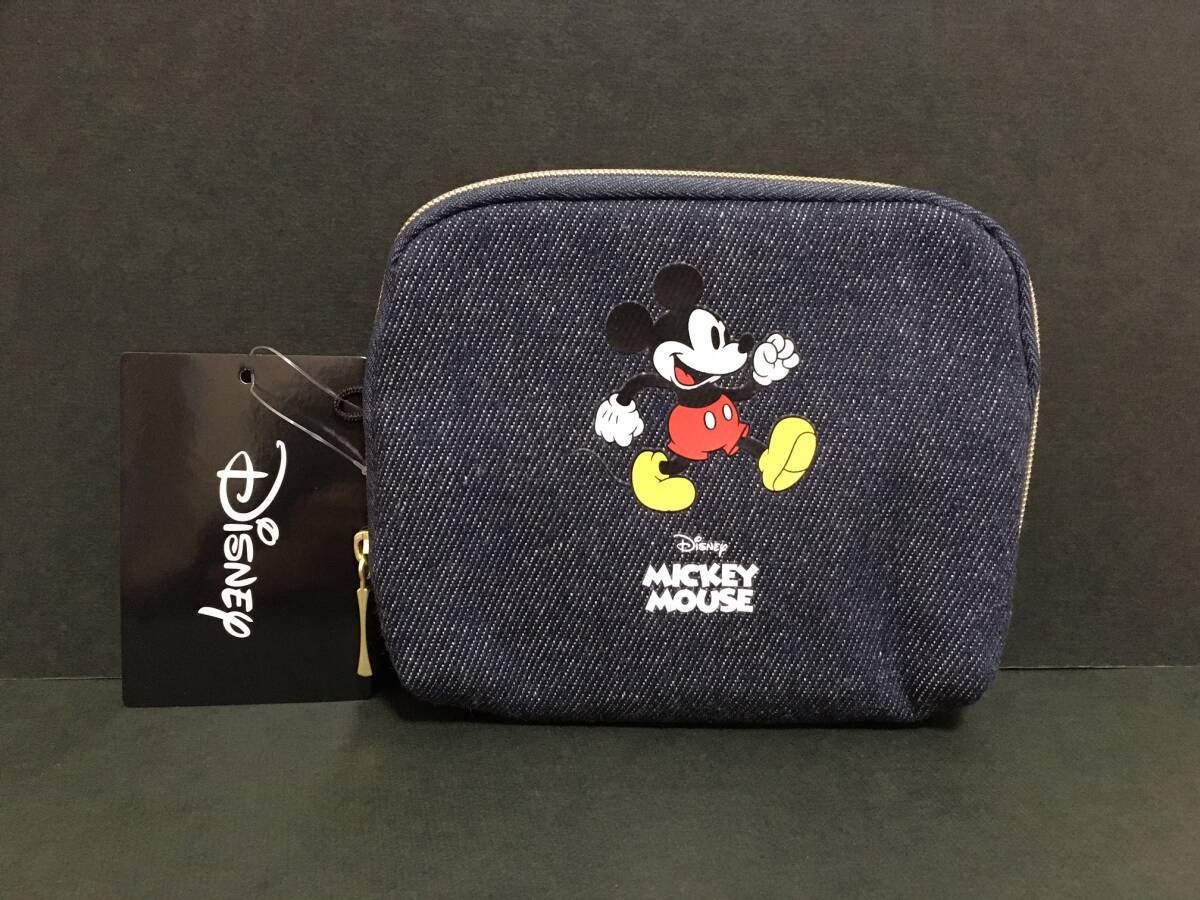 Disney/ディズニー ポーチ☆彡 ミッキーマウスA デニム☆ マルチケース 新品 粧美堂 MICKEY MOUSE拍卖