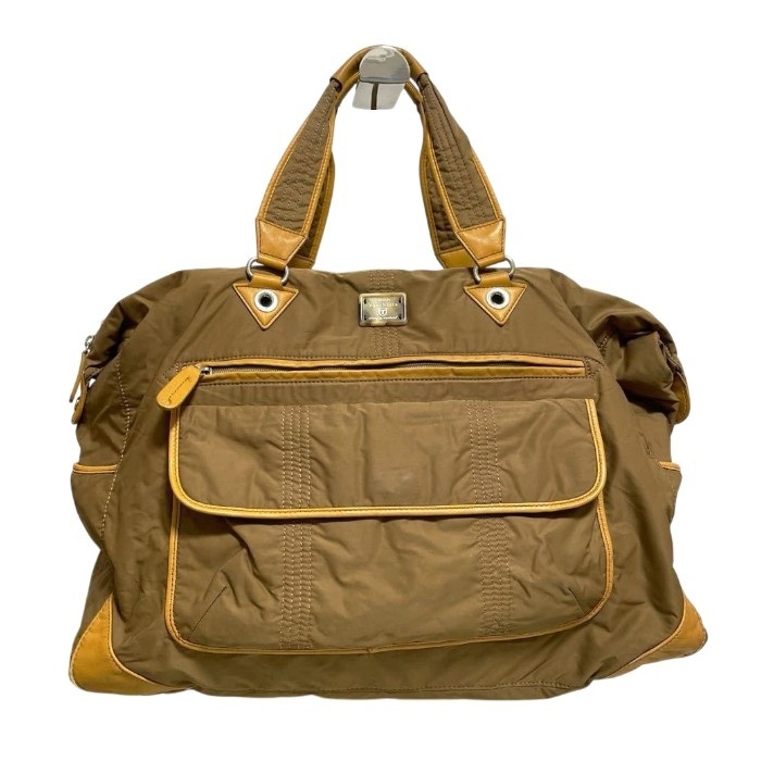 $ 美品 $ 激レア!■ TOPKAPI ■ トプカピ ■ ナイロン × レザー製・ ボストンバッグ トラベルバッグ 出張 旅行■ 薄いカーキ色■ レトロ拍卖