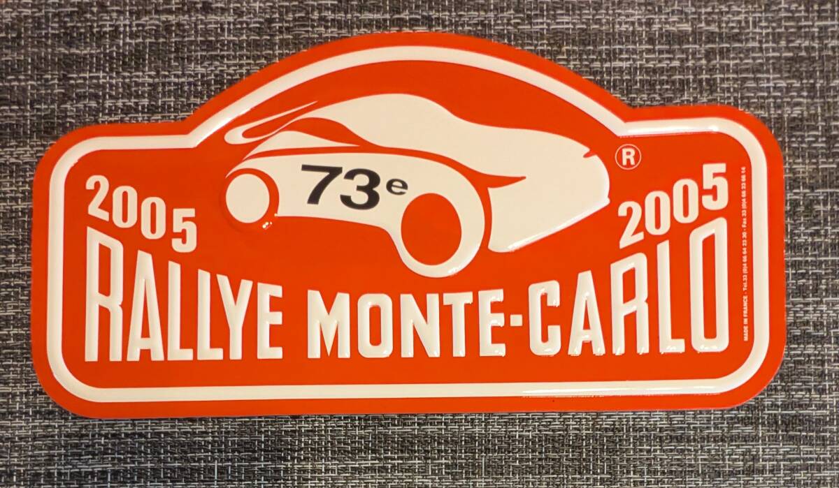 WRC Monte Carlo Rally 2005 Number Plate モンテカルロラリーナンバープレート 2005年本物拍卖