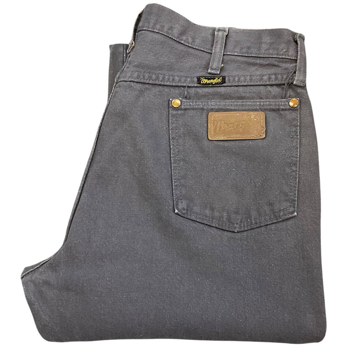 80s USA製 Wrangler デニムパンツ グレー 34×32 ストレート Gパン ジーパン ジーンズ ラングラー ヴィンテージ拍卖
