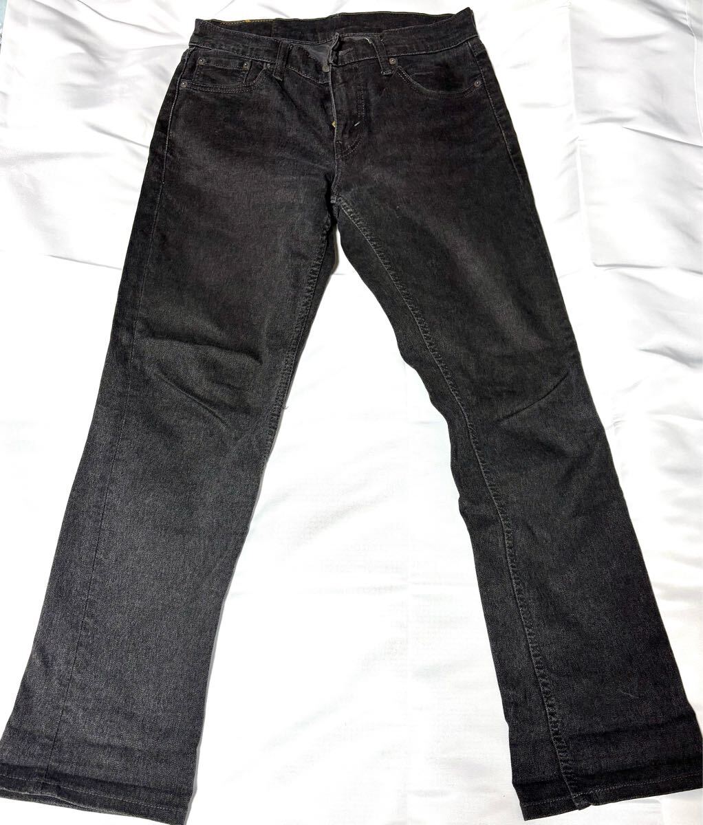 リーバイス511 W30L32 ブラック ストレッチ スリム ジーンズ グレー拍卖
