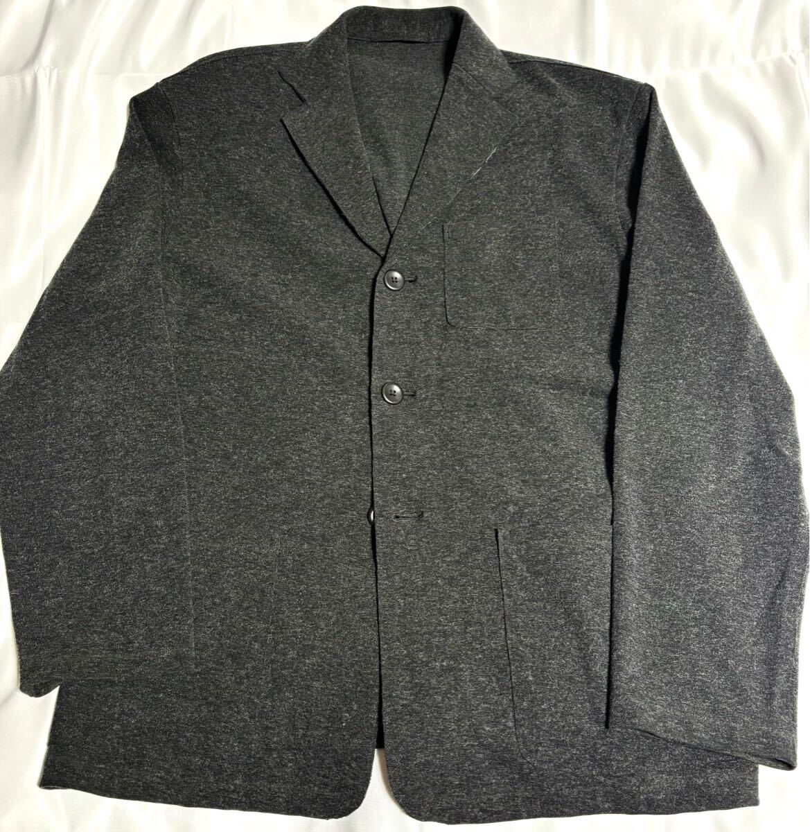 美品!BIGLIDUE ウール混3ボタン テーラードジャケット サイズF チャコールグレー拍卖